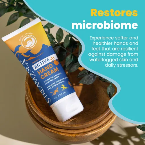 Miniatura 6 de STREAM 2 SEA Crema de manos de reparación intensiva sin perfume, esencial prebiótico, antioxidante, rica en arrecifes, natural y sin parabenos