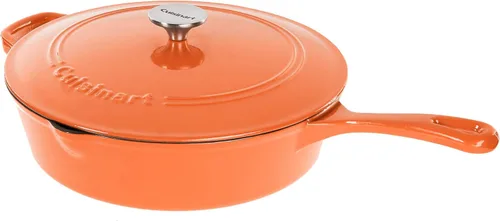 Miniatura 18 de Cuisinart Freidora de pollo de hierro fundido de 12 pulgadas con tapa, capacidad de 4.5 cuartos de galón, interior esmaltado de porcelana, apta