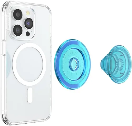 Miniatura 4 de PopSockets Agarre para teléfono con soporte magnético, parte superior intercambiable, sujeción segura para fundas MagSafe de iPhone, agarre