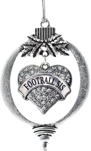 Miniatura 243 de Inspired Silver Adornos festivos de dije de corazón pave de plata con circonitas cúbicas