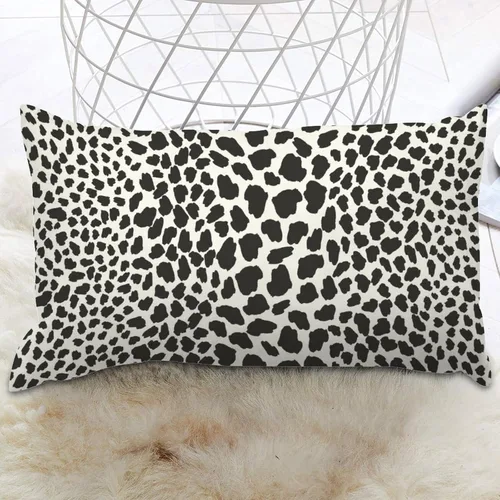 Miniatura 5 de Funda de almohada con estampado de leopardo negro, funda de almohada de piel de animal de 12 x 16 pulgadas, almohada decorativa para el hogar