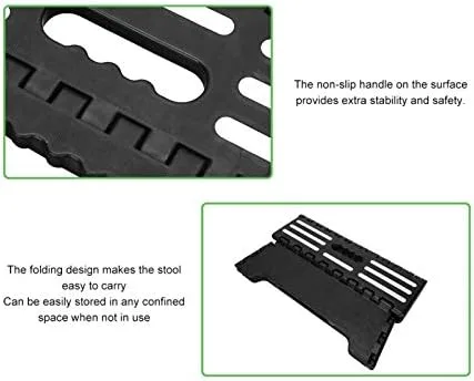 Miniatura 6 de Taburete plegable, reposapiés plegable, portátil, compacto y plegable, taburete plegable para niños y adultos, taburete para baño, jardín, cocina
