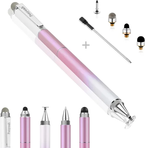 Miniatura 8 de Penyeah - Lápices capacitivos para pantallas táctiles - [4 en 1] Lápiz de pantalla táctil de alta sensibilidad y precisión con punta de disco, punta