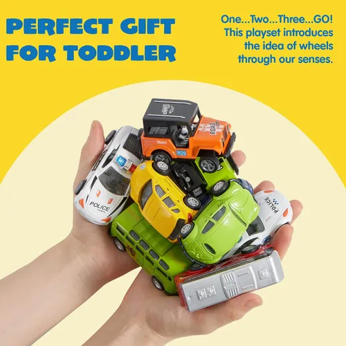 Miniatura 5 de JOYIN 20 piezas de coches de juguete de metal fundido, juguetes de coche a granel, juego de vehículos para niños pequeños, recuerdos de fiesta