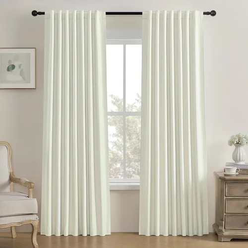 Miniatura 31 de Cortinas opacas de 54 pulgadas de largo para dormitorio, sala de estar, cortinas beige con aislamiento térmico, oscurecimiento de la habitación