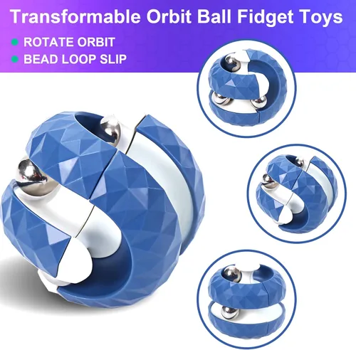 Miniatura 2 de Paquete de juguetes para ansiedad, bola órbita, novedosa pista creativa, cubo infinito, bolas para aliviar el estrés, juguetes sensoriales
