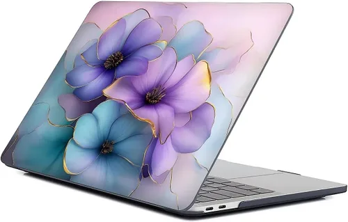 Miniatura 24 de para MacBook Pro de 13 Pulgadas Versión 2013-2015 Modelo A1425/A1502 Estuche para Computadora Negro, Estuche Rígido para Laptop de Patrón Premium