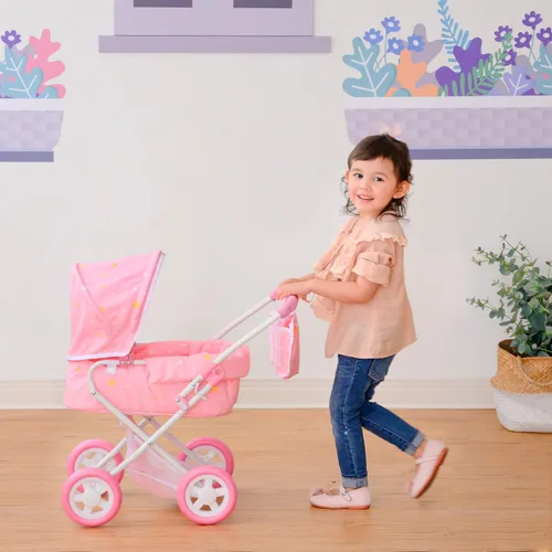 Miniatura 3 de Olivia's Little World - Carriola de Paseo con Cuna para Muñecas, Carriola de Muñecas para Niñas de 3, 4, 5 Años, Carriola de Juguetes para Niños