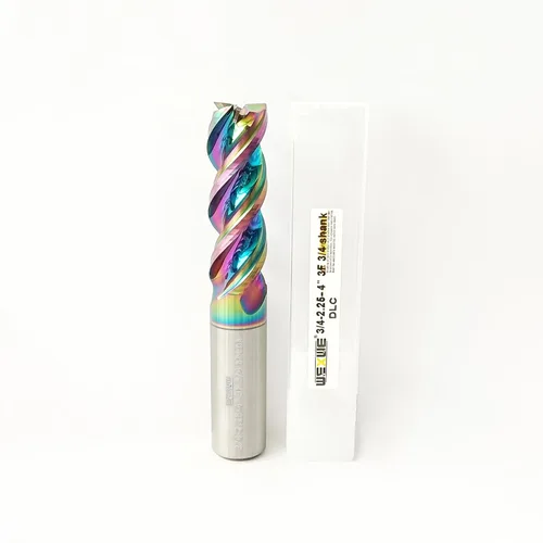 Miniatura 17 de Fresas WEXWE Tools Serie DLC de carburo con extremo cuadrado, revestimiento tipo diamante, fresa para aluminio, cobre, aleaciones de magnesio