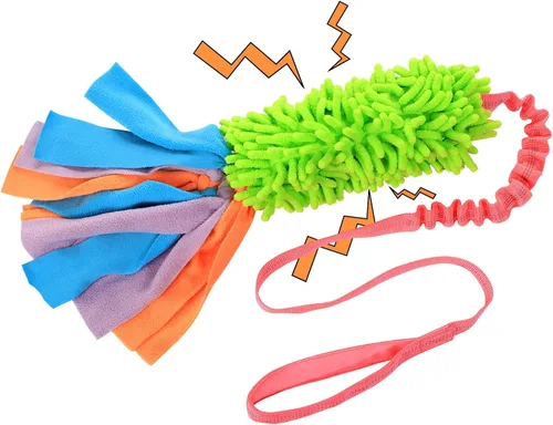 Miniatura 7 de SCHITEC Juguete de tira y afloja para perros, juguetes de cuerda elástica y tira y afloja con sonido chirriante para ejercicio