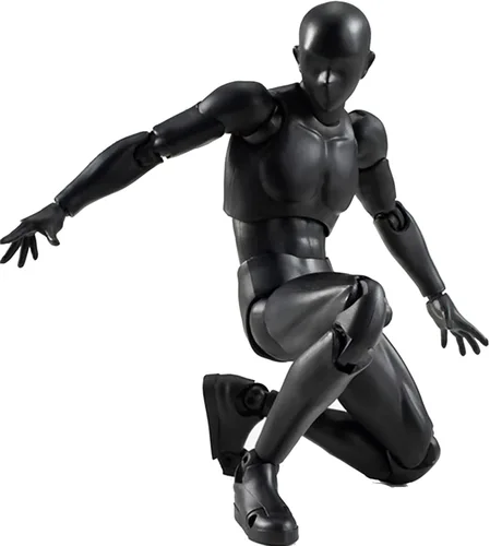 Miniatura 4 de Figuras de acción gnallang Modelo PVC (Color Negro) con Caja Modelos de Figuras para Dibujar para Artistas (Masculino)