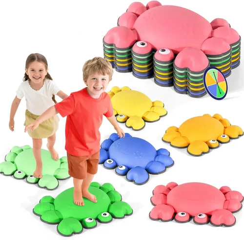 TOPNEW Piedras de paso para niños, piedras de equilibrio antideslizantes para promover las habilidades de coordinación de los niños, carreras de