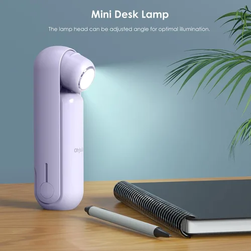 Miniatura 7 de Ohjoin Mini ventilador de mano portátil 4 en 1, ventilador de viaje plegable personal, pequeño ventilador de mano para pestañas faciales, recargable
