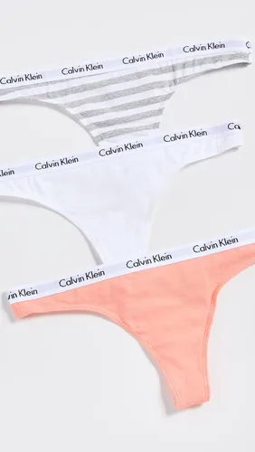 Miniatura 2 de Calvin Klein Tanga de algodón con logotipo de carrusel para mujer