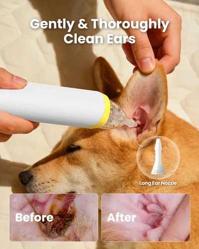 Miniatura 5 de GROWNSY Aspirador nasal eléctrico para mascotas, succión silenciosa de nariz y orejas para perros, gatos, cachorros y gatitos, succión ajustable