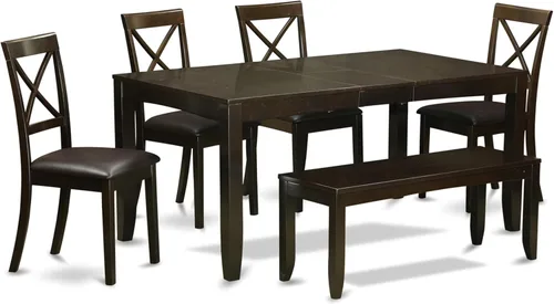 Miniatura 7 de East West Furniture LYBO5-CAP-C - Juego de mesa de comedor de 5 piezas, incluye una mesa de cocina rectangular con hojas de mariposa y 4 sillas