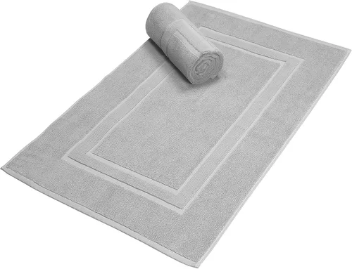 Miniatura 9 de GLAMBURG Paquete de 2 tapetes de baño de algodón prémium de 20 x 32 pulgadas, 100% algodón hilado en anillo, calidad de hotel y spa, 21.16 oz/m²