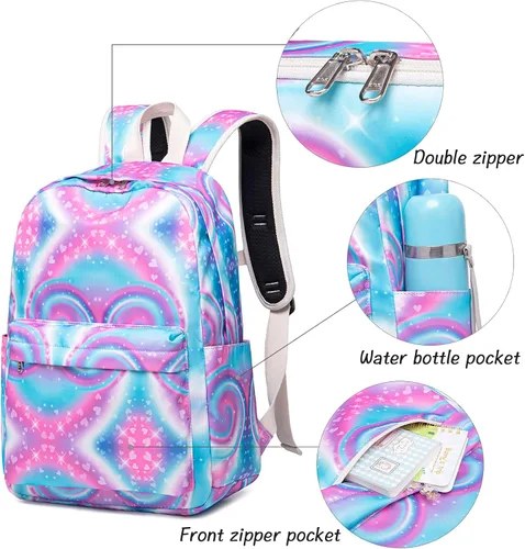 Miniatura 7 de CAMTOP Juego de morral y lonchera para niñas de preescolar y primaria
