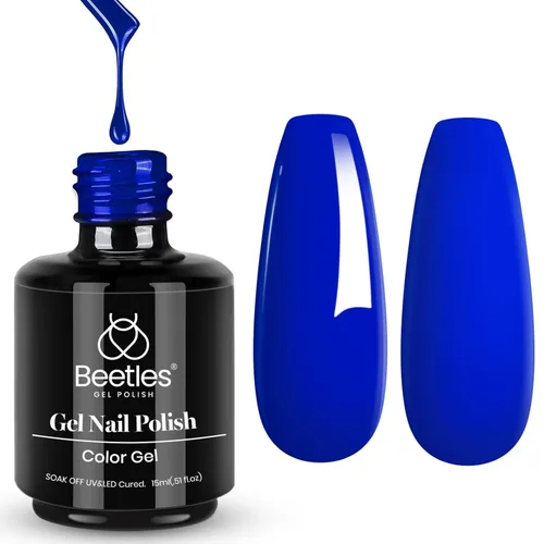 Miniatura 138 de Beetles - Esmalte de uñas de gel verde luminoso que brilla en la oscuridad, esmalte de uñas de gel que se absorbe con lámpara LED UV, arte de uñas