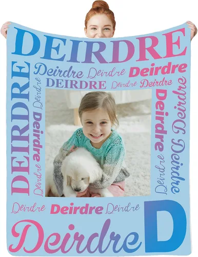 Miniatura 16 de Manta personalizada con nombre para bebés, niños y niñas, mantas de bebé personalizadas con nombre para adultos y niños, manta personalizada