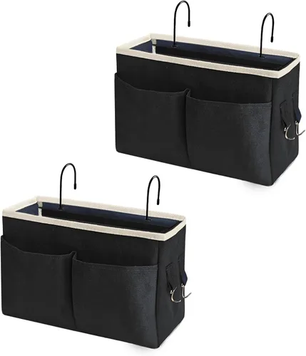 Organizador de Mesita de Noche/Bolsa de Almacenamiento Colgante de Mesita de Noche Organizador Multifuncional para Literas Camas de Hospital Rieles