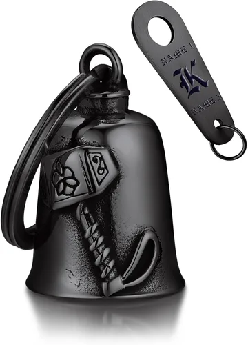 Miniatura 18 de Bandmax Llavero de motocicleta para motociclista, de acero inoxidable, campanas de guardián de conducción segura para motocicletas