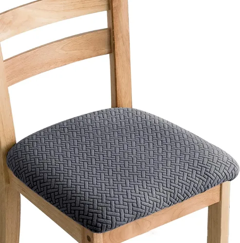 Miniatura 12 de Fundas elásticas para sillas de comedor, fundas protectoras extraíbles para sillas de cocina, fundas protectoras para comedor, hotel Gris y verde