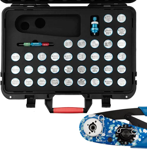Miniatura 9 de JRready Kit de herramientas de prensado JST1162-ASF1 M22520 1 01 crimpadora NUEVO ASF1 Contactos sólidos ajustables Crimpadora para rango de cables