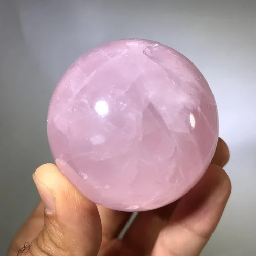Miniatura 4 de Bolas Baoding de cuarzo rosa de 1.4 pulgadas, bolas pequeñas de cristal rosa curativo para el estrés, bolas de mano para terapia de manos, alivio