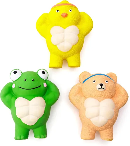 Miniatura 10 de Pelota chirriante para perros, juguetes chirriantes de goma de látex suave para perros pequeños, cachorros, lindos juguetes chirriantes para jugar a