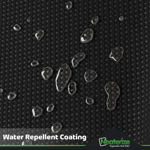 Miniatura 5 de NEATERIZE Cortina de Ducha Negra para Baño - Cortina de Ducha Waffle Estilo Hotel - Cortina de Baño de 72x72 Pulgadas - Cortinas De Baño