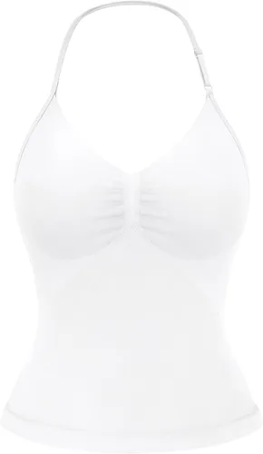 Miniatura 30 de YEOREO SoftHue Impact Longline Top de Tirantes para Mujer Camiseta sin Mangas Halter para Ejercicio sin Espalda Gimnasio Longline con Correa