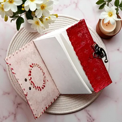 Miniatura 5 de Libro de Cuero de las Sombras Diario en Cuero Genuino encuadernado para mujeres y hombres, libro de hechizos cuaderno para viajar Cuaderno de Azul