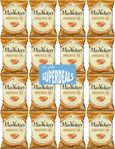 Miniatura 12 de Papas Fritas Cocidas en Caldero de Miss Vickie's Paquete de Valor Empaquetado por SUPERDEALS Bolsa de 1.375 Oz Paquete de Variedad Supremo de 5