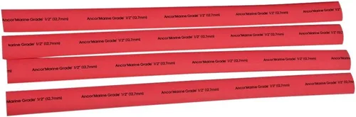 Tubos para electricidad termorretráctiles con adhesivo activado por calor de grado marítimo de Ancor Rojo / Paquete de 4