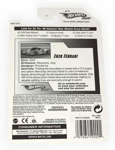 Miniatura 2 de Hot Wheels 2006-114 Team Exotics Enzo Ferrari AZUL Escala 1:64