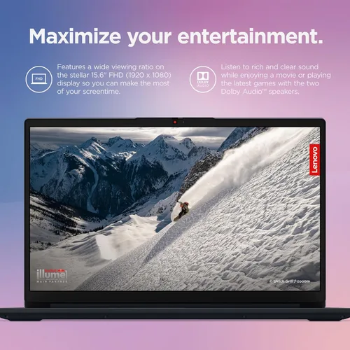 Miniatura 5 de Lenovo IdeaPad - Computadora portátil, pantalla de 15.6 pulgadas 1920 x 1080 (FHD), procesador AMD Ryzen 3 7320U, 8 GB LPDDR5 RAM, 256 GB SSD, Wi-Fi