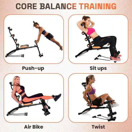Miniatura 6 de YOXIER Máquina AB para entrenamiento de estómago, máquina multifuncional ajustable para entrenamiento corporal total, equipo de ejercicio abdominal