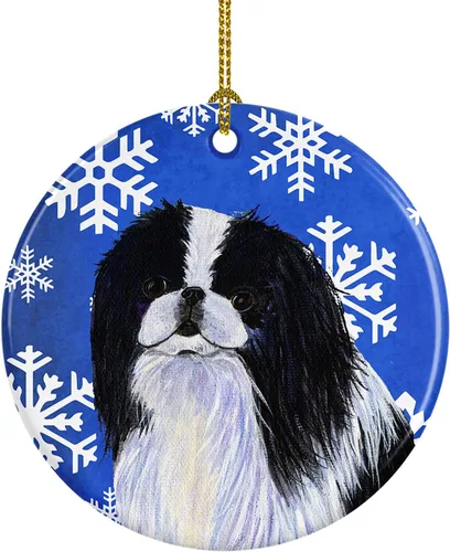 Miniatura 100 de Caroline's Treasures Cavalier Spaniel - Adorno de cerámica para colgar en el árbol de Navidad, para el hogar, Navidad, fiestas, regalo, 3 pulgadas