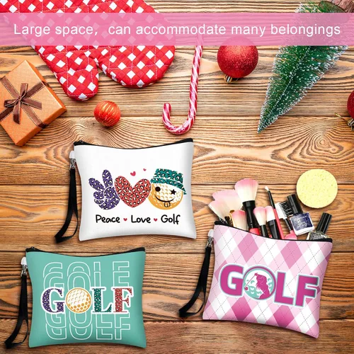 Miniatura 3 de Skylety 9 bolsas de cosméticos de regalo de golf, bolsa de maquillaje, bolsa organizadora de artículos de tocador cosméticos, regalos de golf