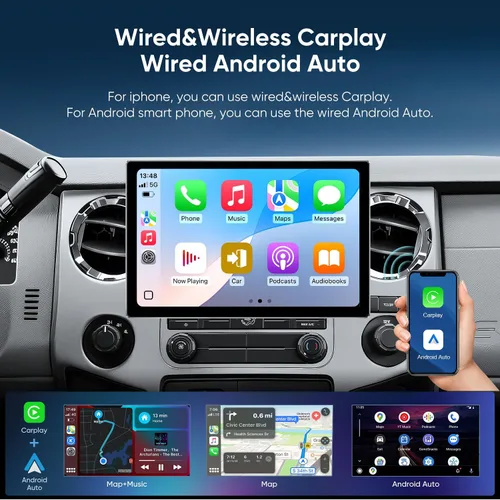 Miniatura 4 de Actualización de radio de coche de 11.5 pulgadas para Ford F150 Car Stereo 2004~2008, F250/F350/450 2008~2016 con CarPlay inalámbrico y Android