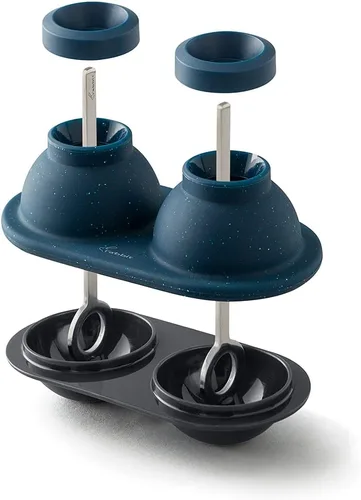Miniatura 2 de Houdini Swizzle Sphere - Molde para hielo, bandeja de 2 piezas, azul marino