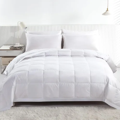 Miniatura 7 de APSMILE Manta ligera de fibras de plumón, edredón refrescante de fibras de plumas de verano, tamaño individual, edredón de cama delgado ultra suave