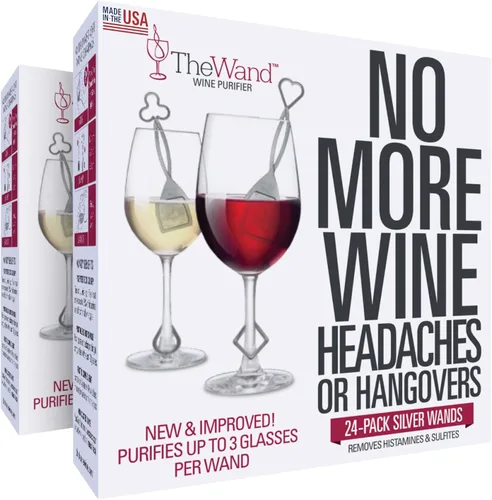 Miniatura 9 de PureWine The Wand Purificador de Vino - Filtros de vino tinto y blanco para histaminas y sulfitos, varitas eliminadoras de sulfitos, ayuda