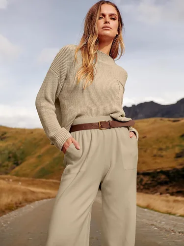 Miniatura 5 de ANRABESS Conjunto de dos piezas para mujer, de manga larga, tejido de punto, suéter de otoño, pantalones de gran tamaño, conjunto de chándal