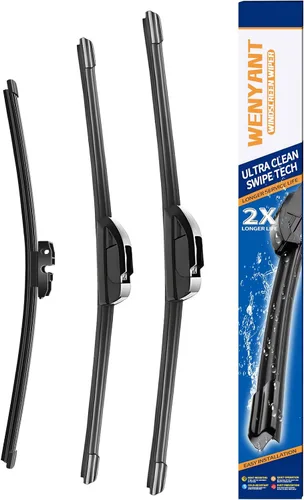 Miniatura 20 de 28"/12"/12" Limpiaparabrisas compatibles con Nissan Versa Note 2014-2019, limpiaparabrisas delanteros y traseros para mi auto, equipo original