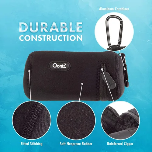 Miniatura 3 de Funda para parlante portátil Bluetooth Cambridge SoundWorks Official OontZ Angle 3 Plus, de neoprene con mosquetón de aluminio, con cierre reforzado