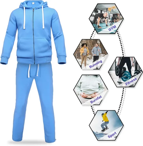 Miniatura 7 de Conjunto deportivo de 2 piezas para hombre, traje deportivo casual