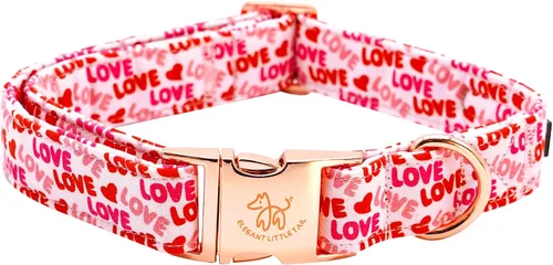 Miniatura 44 de Elegant little tail Collar para perro de Pascua, collar de perro con estampado de huevos de conejo, collar para mascotas, collar rosa para perros