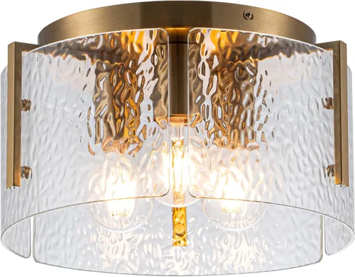 Miniatura 19 de MAYNA Lámpara de techo de granja, lámpara de techo rústica de 2 luces con montaje empotrado de metal y madera, accesorios de iluminación de pasillo